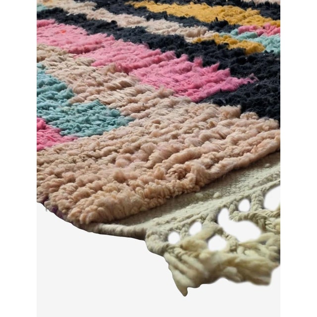 Mid-Century Modern Bold Abstract Berber Wool Rug - 9.9 X 6.8 Ft For Sale - Image 3 of 8