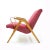 Pink Mid-Century Armchair in Pink Fabric & Oak from Tatra, Czechoslovakia, 1960s For Sale - Image 8 of 17
