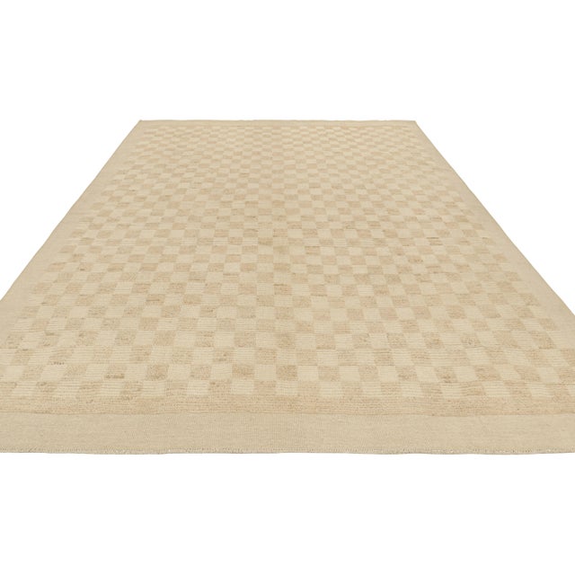 Not Yet Made - Made To Order Rug & Kilim’s Contemporary Rug in Beige and Cream White Geometric Pattern - 14x20 For Sale - Image 5 of 7