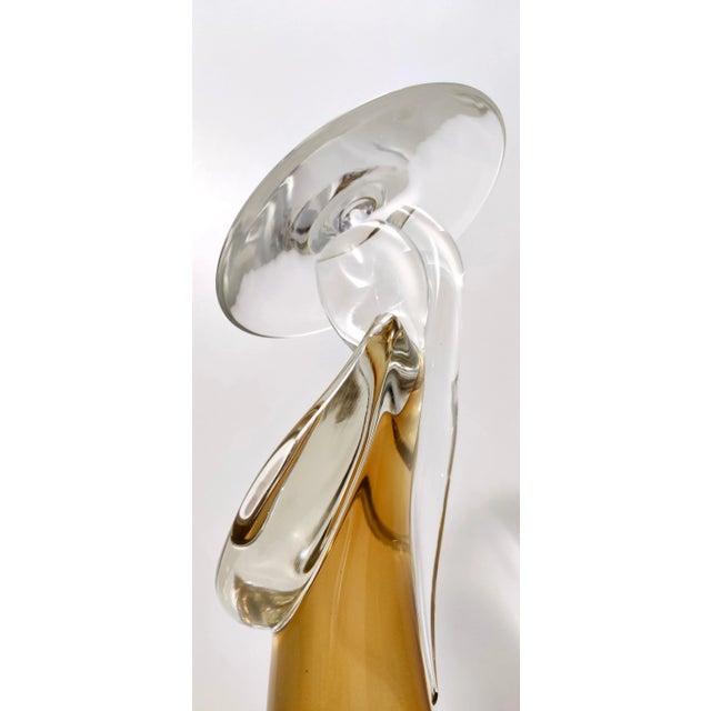 Decorative Chinese Figures in Amber Sommerso Glass by Archimede Seguso, 1960s, Set of 2 For Sale - Image 13 of 17