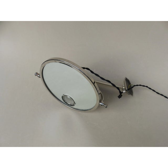 Metal Art Deco French Nickel-Plated Illuminated Wall Mirror from Brot, 1920s For Sale - Image 7 of 18