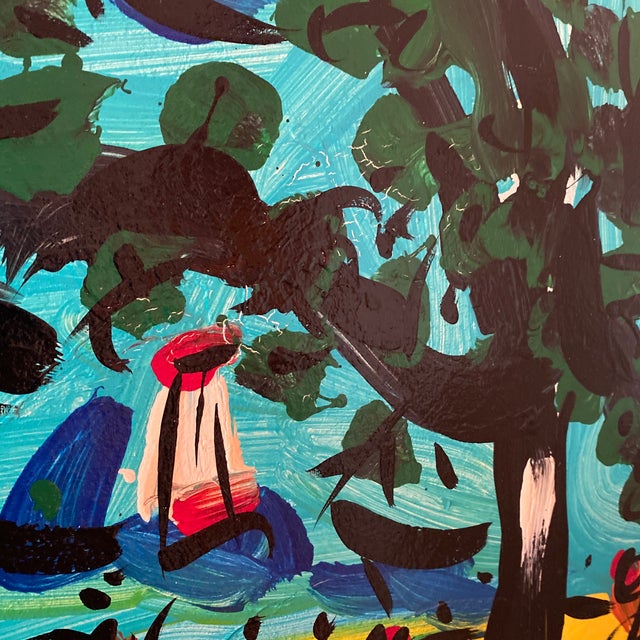 1970s Peter Keil Abstract Landscape Painting on Canvas, Framed For Sale - Image 11 of 12