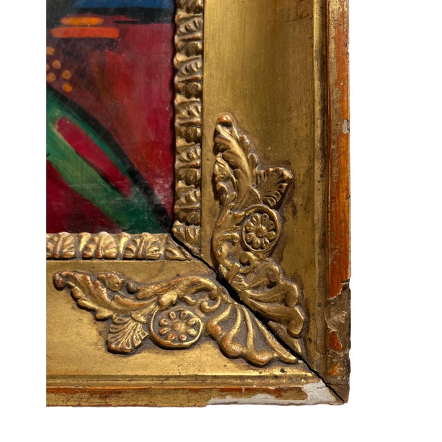 German Expressionist Artist, Still Life with Vase of Flowers, Oil Tempera on Panel, 20th Century, Framed For Sale - Image 6 of 15