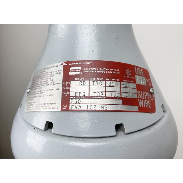 Grey Industrial Explosion Proof Light from Crouse-Hinds, 1970s For Sale - Image 9 of 16