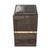 Wood "Galeone" Bar Stool With Stainless Steel, Walnut and Bronze Details For Sale - Image 7 of 8