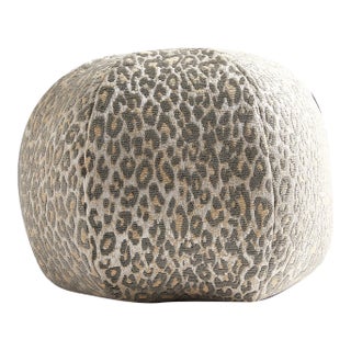 The House of Scalamandré Leopard Sphere Pillow, Castle Gray For Sale