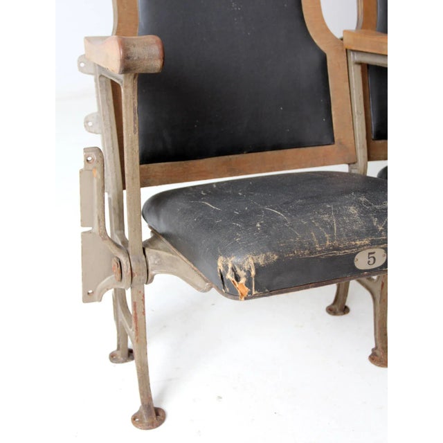 Antique Theatre Seats Pair For Sale - Image 6 of 13