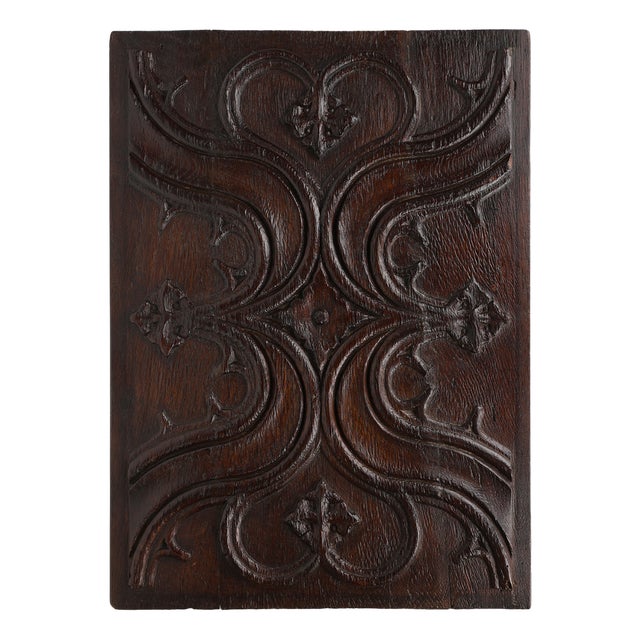 16th Century Hand-Crafted Gothic Panel in Oak, Belgium For Sale