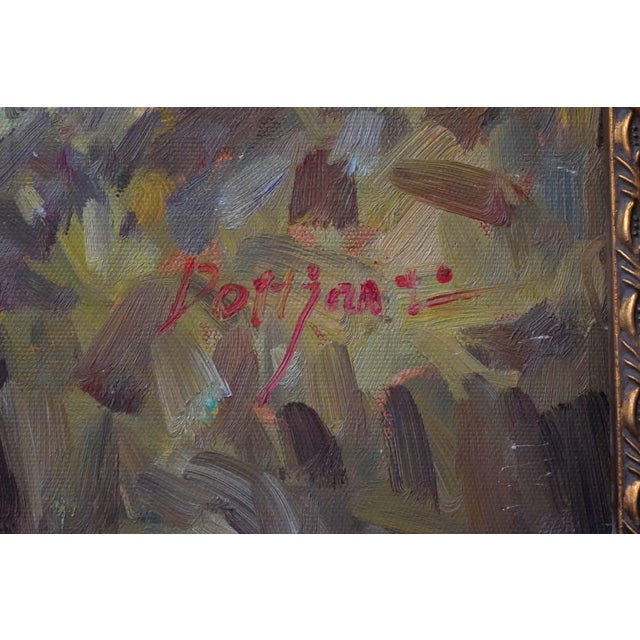 Traditional Large Floral Still Life Oil Painting on Canvas Artist Signed For Sale - Image 3 of 12