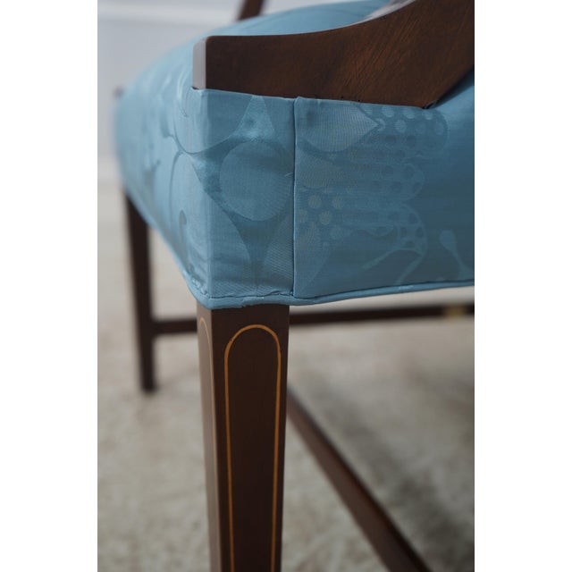 Pair Stickley Cw-13 Colonial Williamsburg Blue Damask Lolling Chairs For Sale - Image 15 of 18
