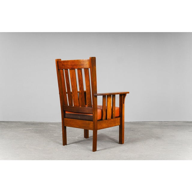 Art Nouveau Chair in Oak For Sale - Image 3 of 18