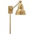 French Library Single Arm Wall Lamp in Hand-Rubbed Antique Brass Height: 7.5" - 19" Extension: 20" Backplate: 2.5" x 4.5"...