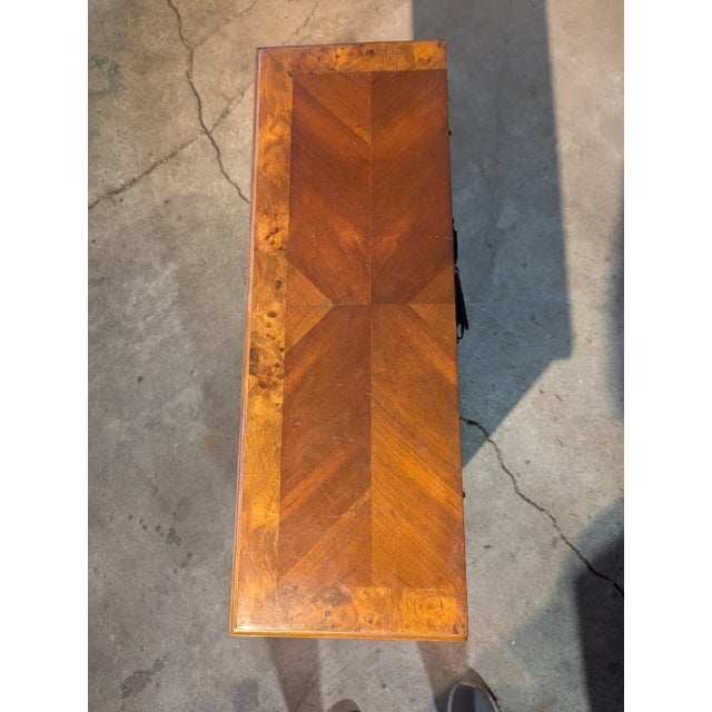 Traditional Lighted Vintage Two Door Curio/Console Cabinet For Sale - Image 3 of 8