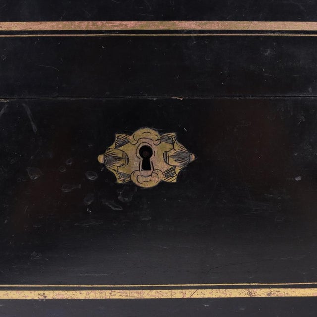 19th Century Sewing Box in Ebony Veneer For Sale - Image 13 of 15