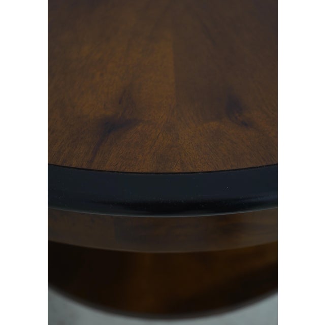 1980s Pair French Empire Style Round Lamp Tables For Sale - Image 5 of 15