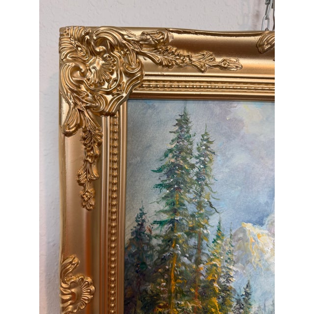 Landscape by Andrey Matvieiev (B. 1988) Original Oil Painting on Board, Framed For Sale - Image 4 of 10