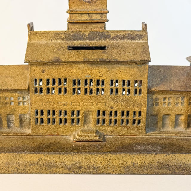 A striking miniature of Philadelphia’s Independence Hall, cast in iron with a long, symmetrical façade, pierced windows,...