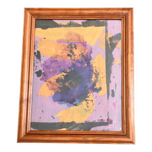 1979’s Original Abstract Painting Vintage Frame