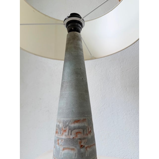 Blue Ceramic Table Lamp, 1950s For Sale - Image 16 of 18
