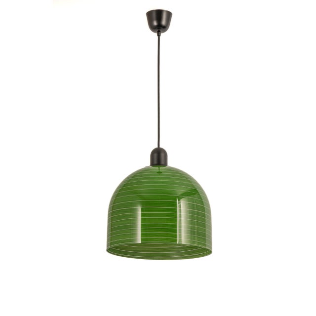 Green Glass Pendant Light by Peill Putzler, Germany, 1970 For Sale - Image 4 of 11