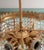 Art Nouveau Vintage Crystal Tiered Flush Mount Chandelier With Green Crystal Accents - Restored For Sale - Image 3 of 18