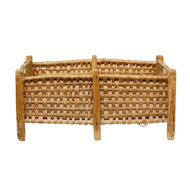 Late 19th Century Antique Scandinavian Handmade Woven Basket, 1890 For Sale - Image 5 of 9
