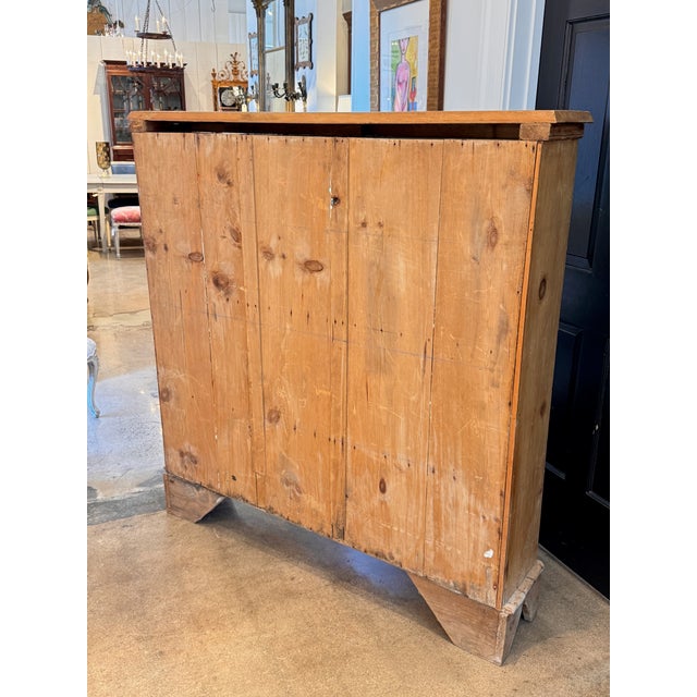 19th Century Pine Open Bookcase With Painted Blue Interior For Sale - Image 13 of 13