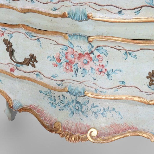 Wood French Niccolini French Louis XIV Style Hand Painted Bombay Commode Signed 20thC For Sale - Image 7 of 15