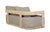 Eclipse Outdoor Solid Teak Wood Love Seat Natural - Gray Fabric For Sale - Image 11 of 11