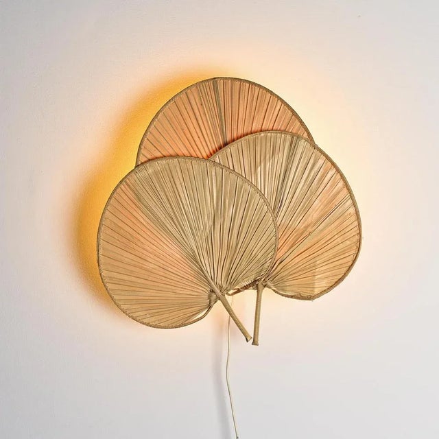 Palm Leaves Wall Light, France, 1970s For Sale - Image 6 of 9