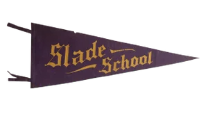 Antique Slade School Felt Flag Pennant