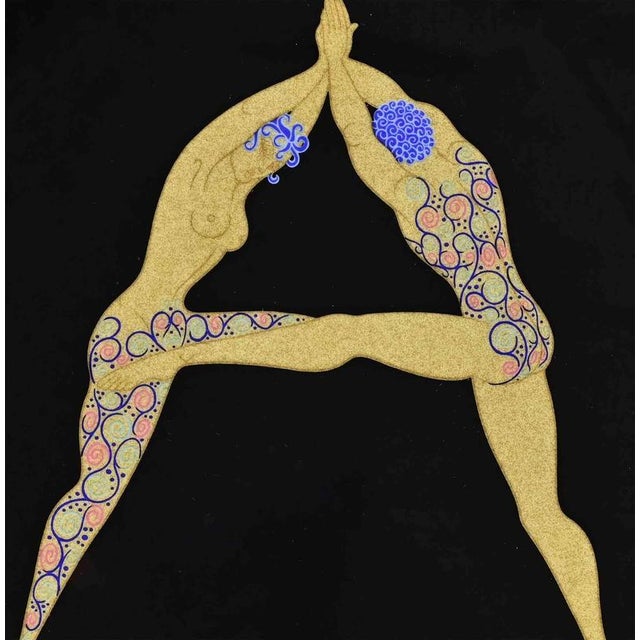 A plate - the alphabet is a beautiful color ceramic plate realized after erté in 1986, as the back of each plate reports....