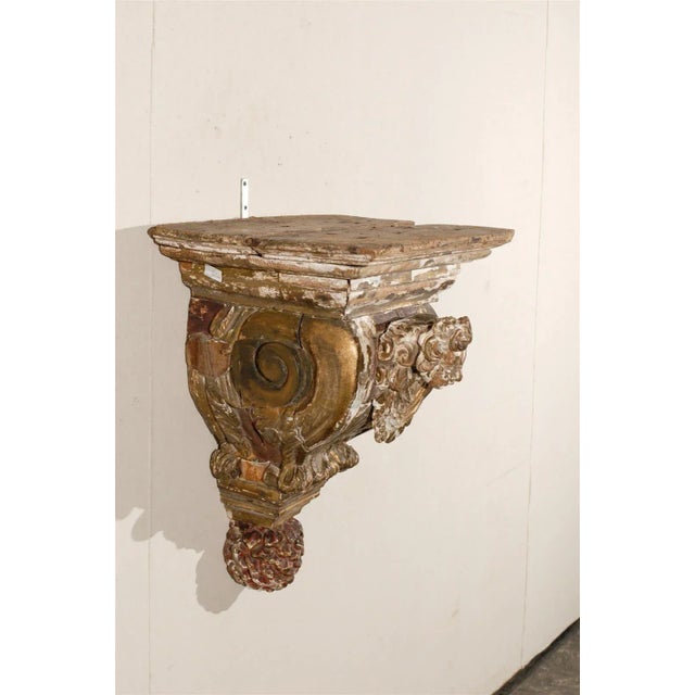 18th Century Italian Carved Wood Bracket With Angel For Sale In Atlanta - Image 6 of 10