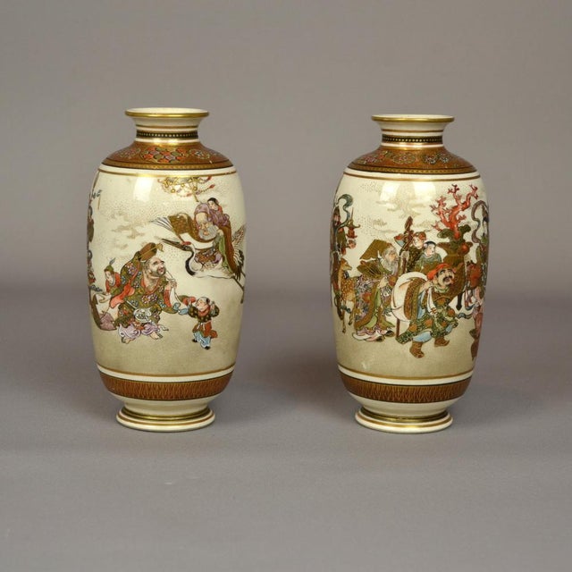 Antique Meji Vases, Japan, 19th Century, Set of 2 For Sale - Image 3 of 13