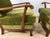 1950s Set of Wooden and Green Velvet Chairs, 1950s For Sale - Image 5 of 9