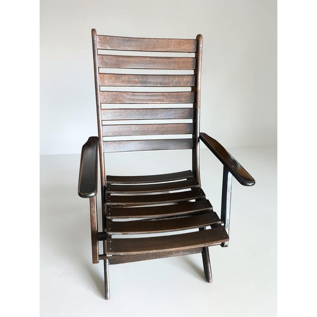 Vintage Mid-Century Garden Furniture Set in Wood by Mesch, 1975, Set of 7 For Sale - Image 12 of 18