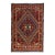Vintage Handmade Shiraz Red Geometric Wool Rug 6'8" X 9'11" For Sale