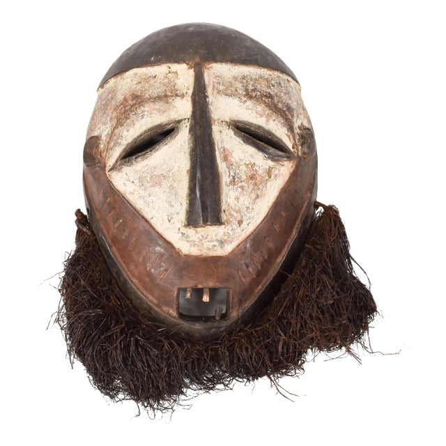 Early 20th Century Ngbaka Mask with Beard For Sale