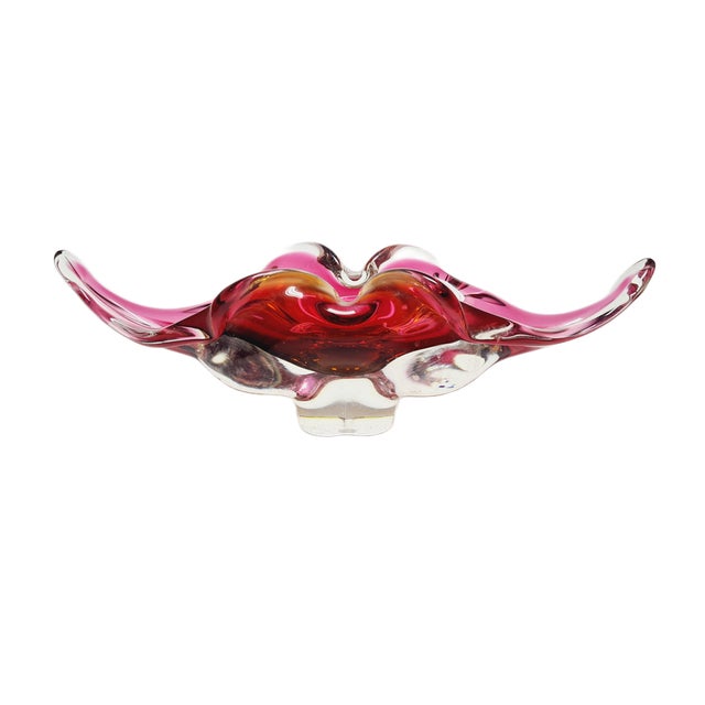 1970s Decorative Bowl by J. Hospodka for Chribska Glassworks, Czechoslovakia, 1960s For Sale - Image 5 of 13