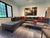 Charcoal Gray/Black Sectional Sofa W Armani Fabric Pillows For Sale - Image 9 of 12