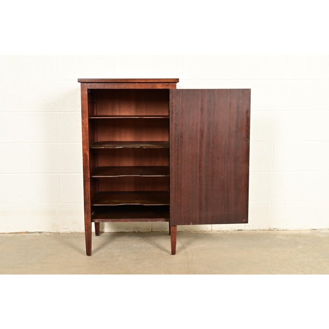 Charles Limbert Antique Arts & Crafts Mahogany Music Cabinet, Circa 1900 For Sale - Image 4 of 11