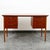 Mid Century Danish Modern Desk Executive Teak 6 Drawer Lock Floating MCM For Sale - Image 4 of 11