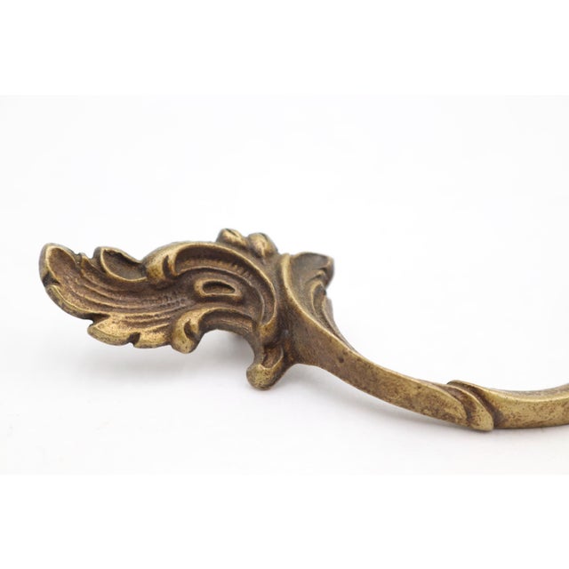 Pair of Vintage 5.625 In. French Provincial Brass Drawer Pulls For Sale - Image 6 of 8