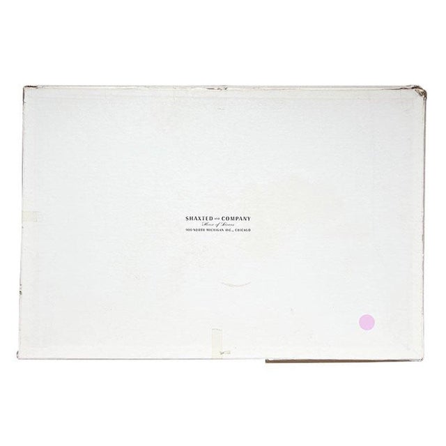 Textile Mid 20th Century Vintage Matching Monogramed Purple Placemat and Napkin Set - Service for 12 For Sale - Image 7 of 7