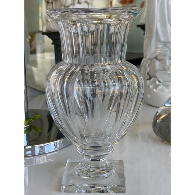 Baccarat Regence French Crystal Urn Form Vase.