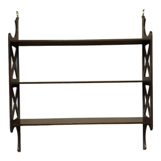 20th Century Regency Mahogany Hanging Wall Shelves For Sale