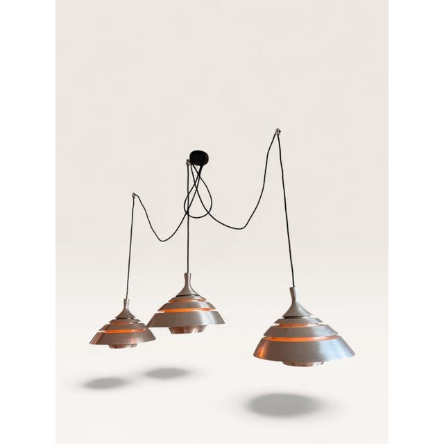 Aluminum Pendant Light in the style of Hans-Agne Jakobsson, 1960s For Sale - Image 10 of 11