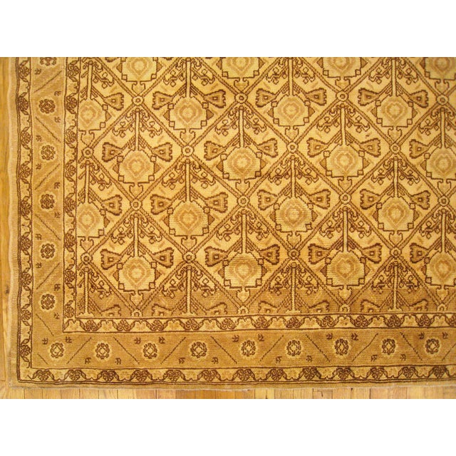 Persian Vintage Northwest Persian Oriental Rug, in Small Square Size with Diamond Design For Sale - Image 3 of 6