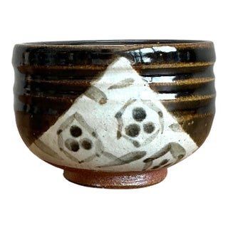 Vintage Original Studio Pottery Ribbed Bowl For Sale