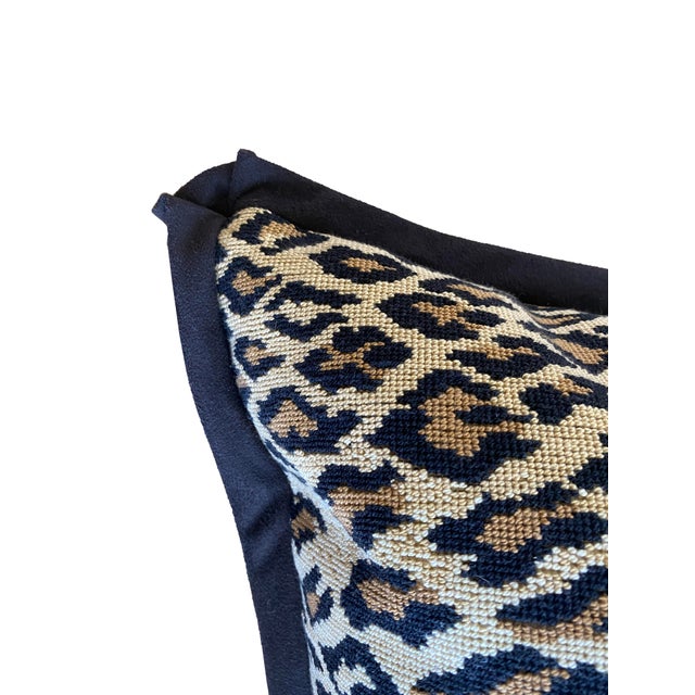 Tan Custom Pair of Leopard Print Euro Pillows For Sale - Image 8 of 11